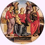 Pietro, Madonna Enthroned with Child and Two Saints